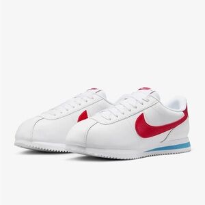 Women Sizes 11.5/12 Nike Cortez Forrest Gump White Red Blue DN1791-108 Ships now